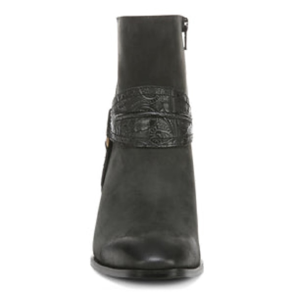 Vionic Black Leather Ankle Boot with Decorative Strap - Picture 2 of 14